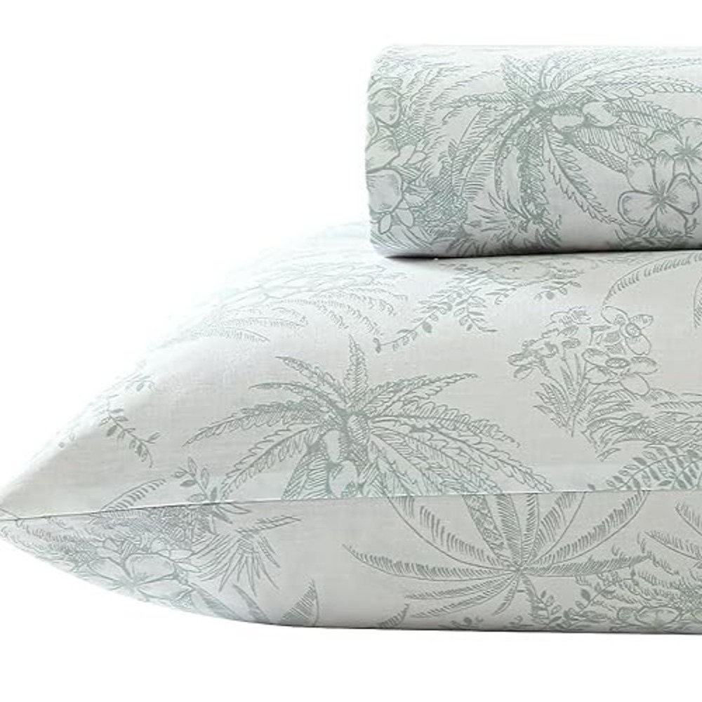 Tommy Bahama Pen and Ink‎ Palm Pillowcase (1) Standard Size Tropical 100% Cotton
